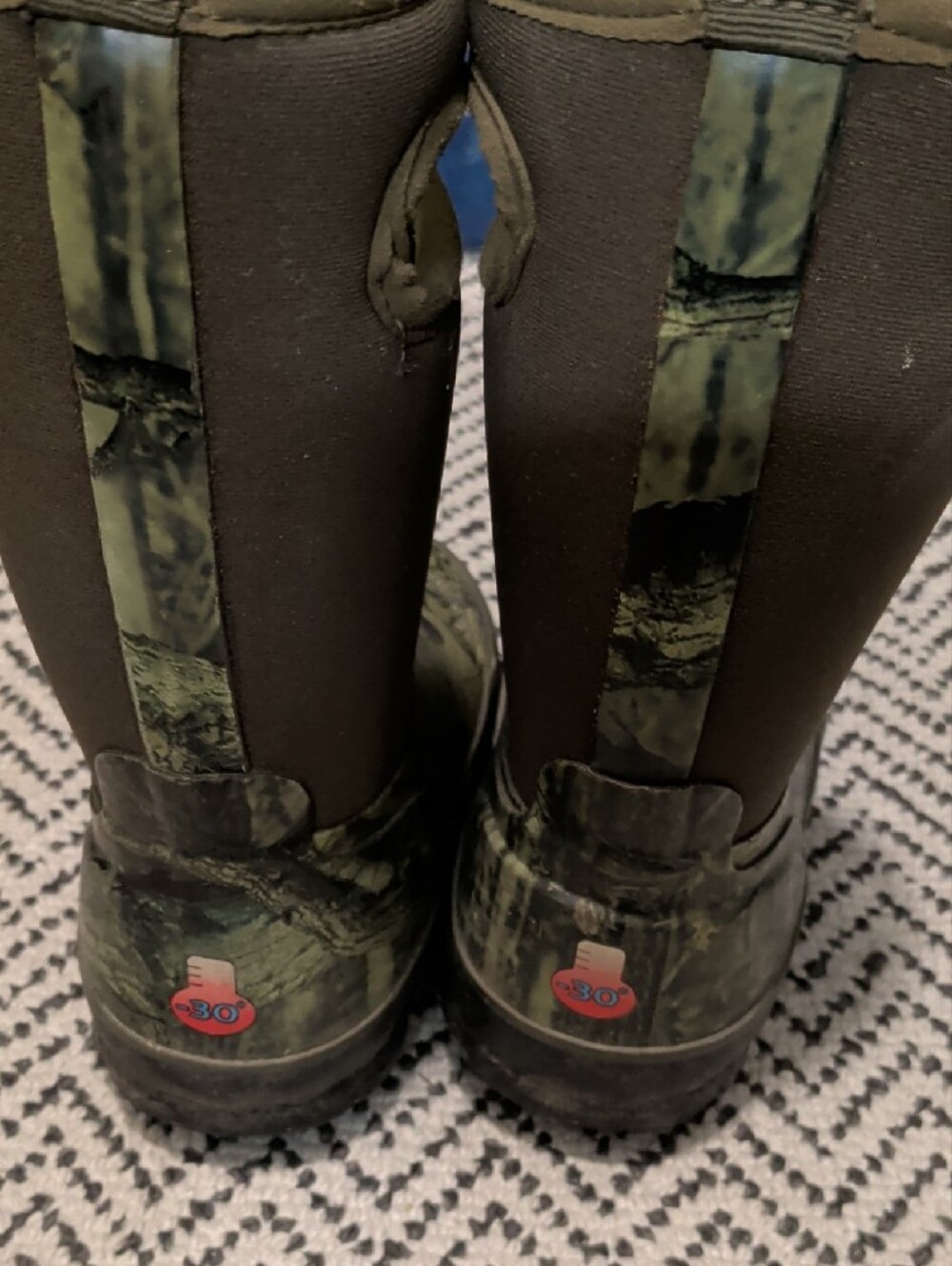 Bogs Kids Green Camo Pull-On Waterproof Boots - Picture 3 of 6